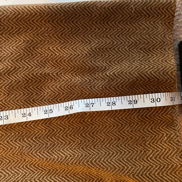 Ralph Lauren Plus Size 14 Brown two  pocket plush pants. Chevronish pattern - Picture 8 of 15